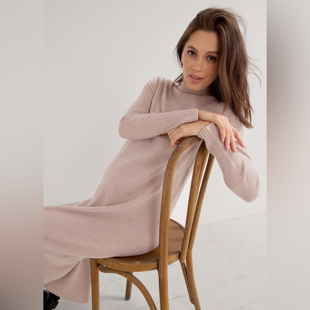 Hatch The Peyton Sweater Dress Oat Melange